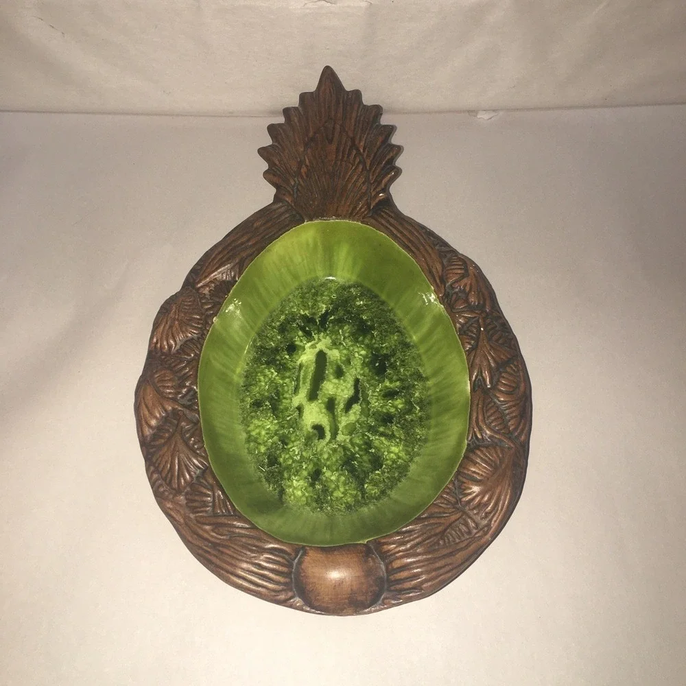 MCM Pineapple Ashtray or Candy Dish Maui Hawaii Treasure Craft 1960's Vintage‎